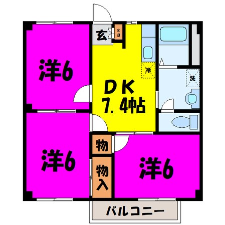 サンパークの物件間取画像